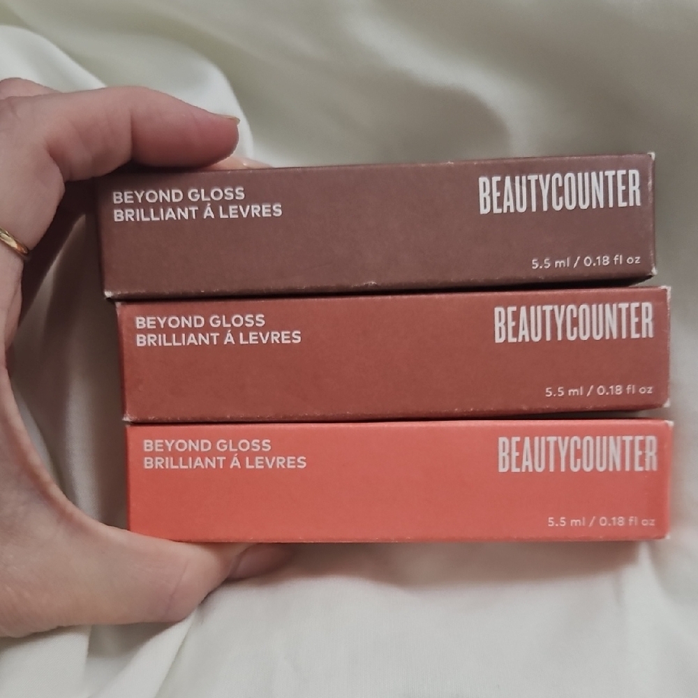 Beautycounter Beyond Gloss Set - Rich Brown, Soft Tan, Warm Pink